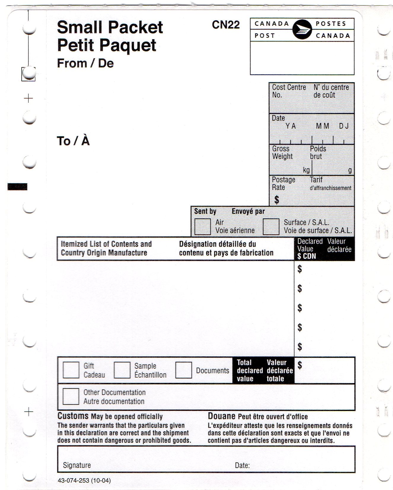 canada post print documents