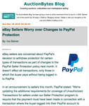 Sun Mar 18 2018 20:20:35 eBay Sellers Worry over Changes to PayPal Protection  By: Ina Steiner