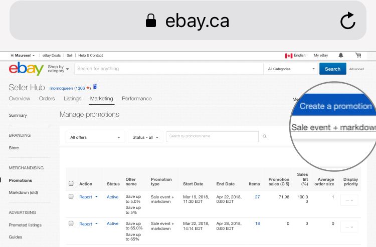 Same old nothing happening under ebay.ca