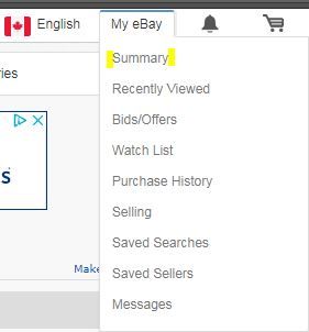 If you'd prefer the view you're used to seeing, you can choose 'Summary'  from the My eBay drop down