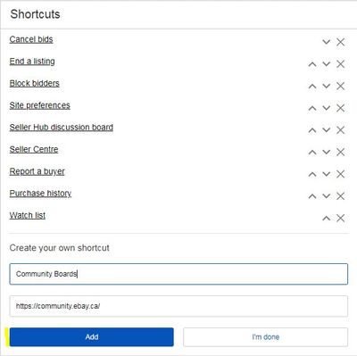 That will allow you to manage the list of shortcuts you already have, including removing them altogether. If you want to add your own you can input the Shortcut name and the URL in the fields at the bottom.
