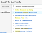 Search the Community for other threads related to Watchers and their impact