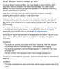 Generally, the buyer is responsible for accepting the item when it arrives. If the buyer refuses delivery, their claim is not eligible for the eBay Money Back Guarantee.  Exceptions: The buyer can provide, via written proof from the carrier, that they refused the package because it arrived empty or was damaged in shipping The buyer accepted and opened the package only to determine that it was an empty box The item arrived COD because it didn't have enough postage on it The buyer is responsible for paying any customs and duty fees for international shipping.  Exception: The seller overstated the value of the item, which caused customs fees to be higher