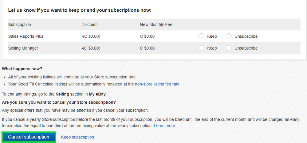 At the bottom of the next page you'll want to confirm the closure