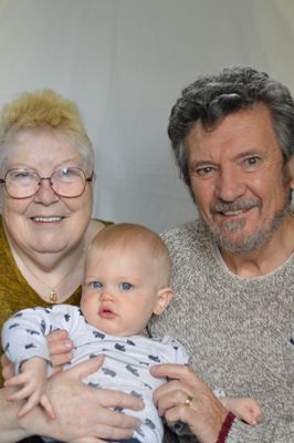 Gordon and Pat Murray with 1 year old Dylan Gordon Murray.JPG