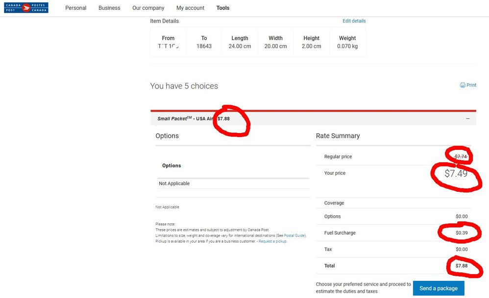 CP rate $7.88, buyer should be charged $7.74+.039