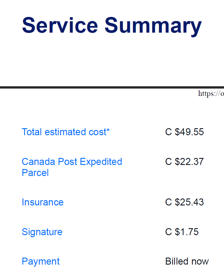 Purchased label & insurance through eBay for Canad... The eBay Canada