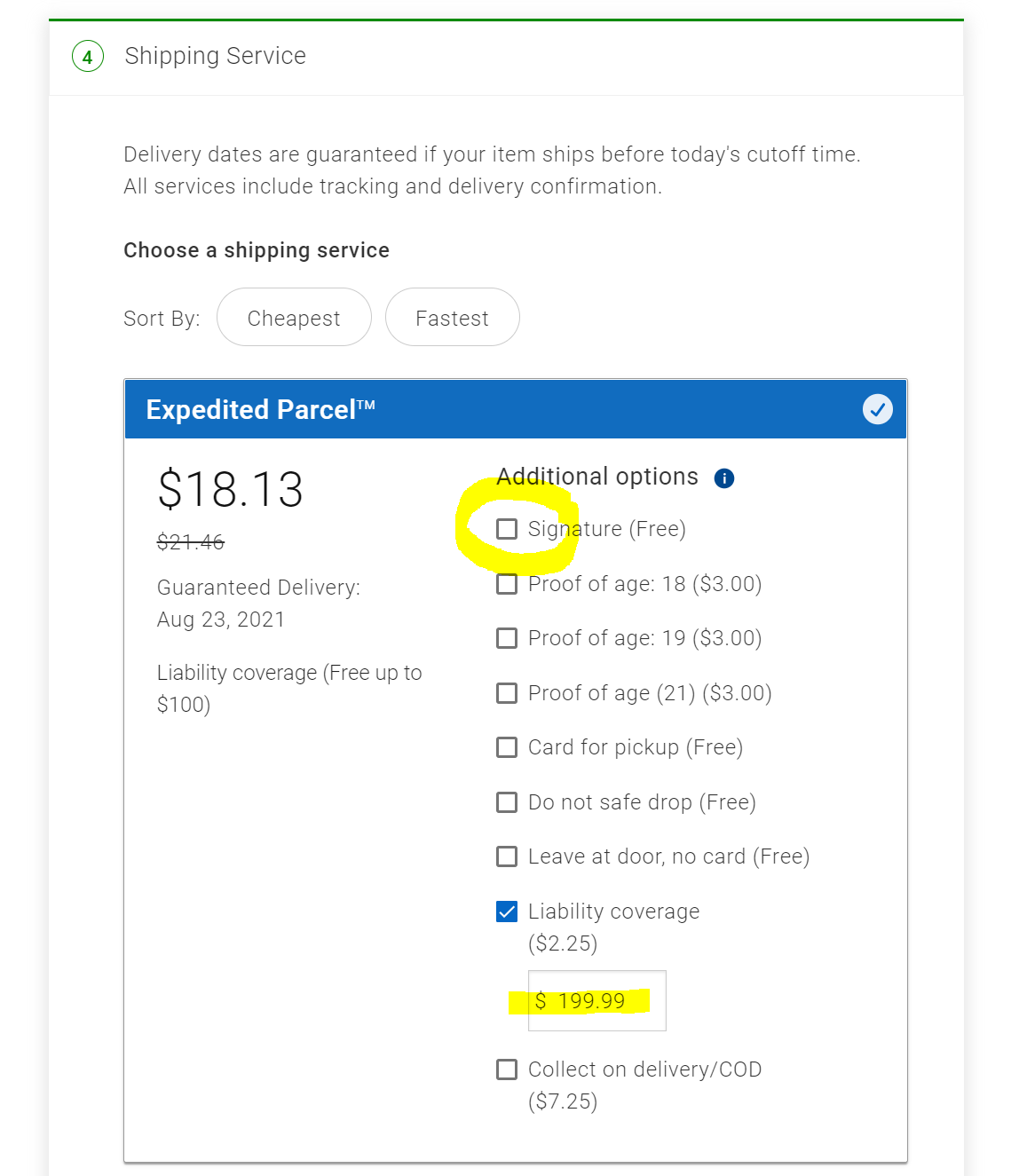 Purchased label & insurance through eBay for Canad... The eBay Canada