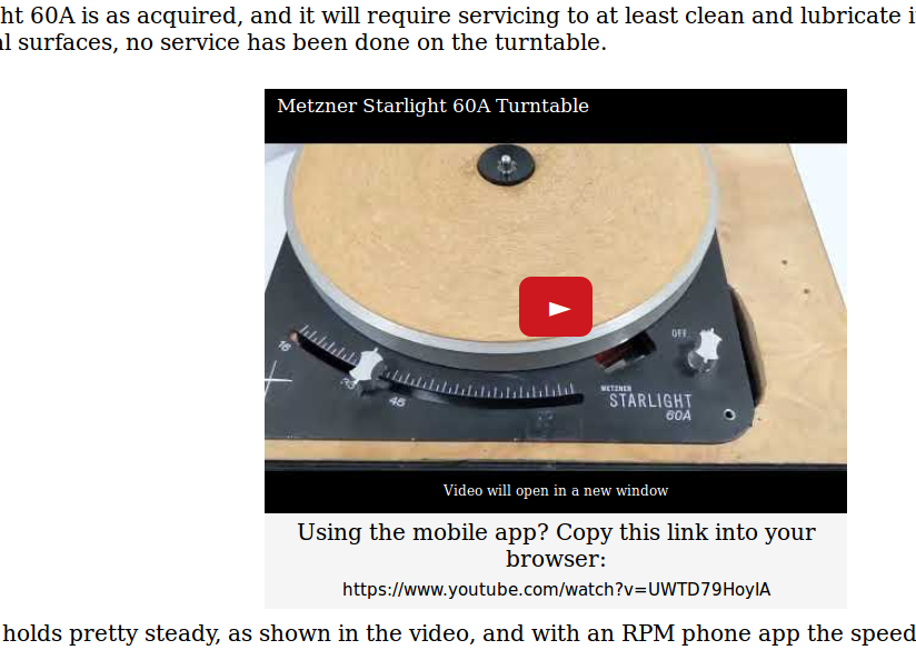 ebay listing with a video insert