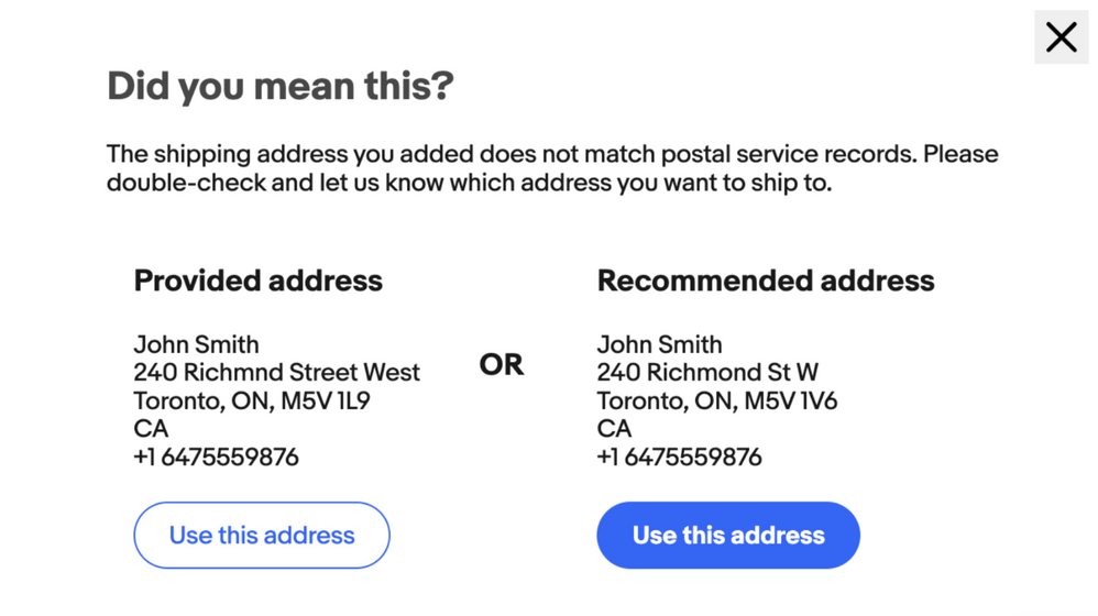 Introducing Address Validation for eBay users